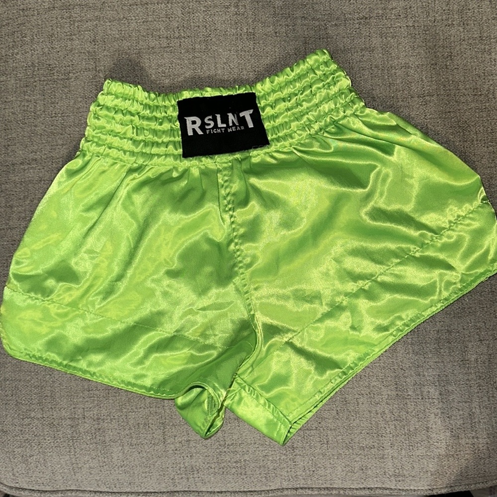 Neon Green Muay Thai Shorts